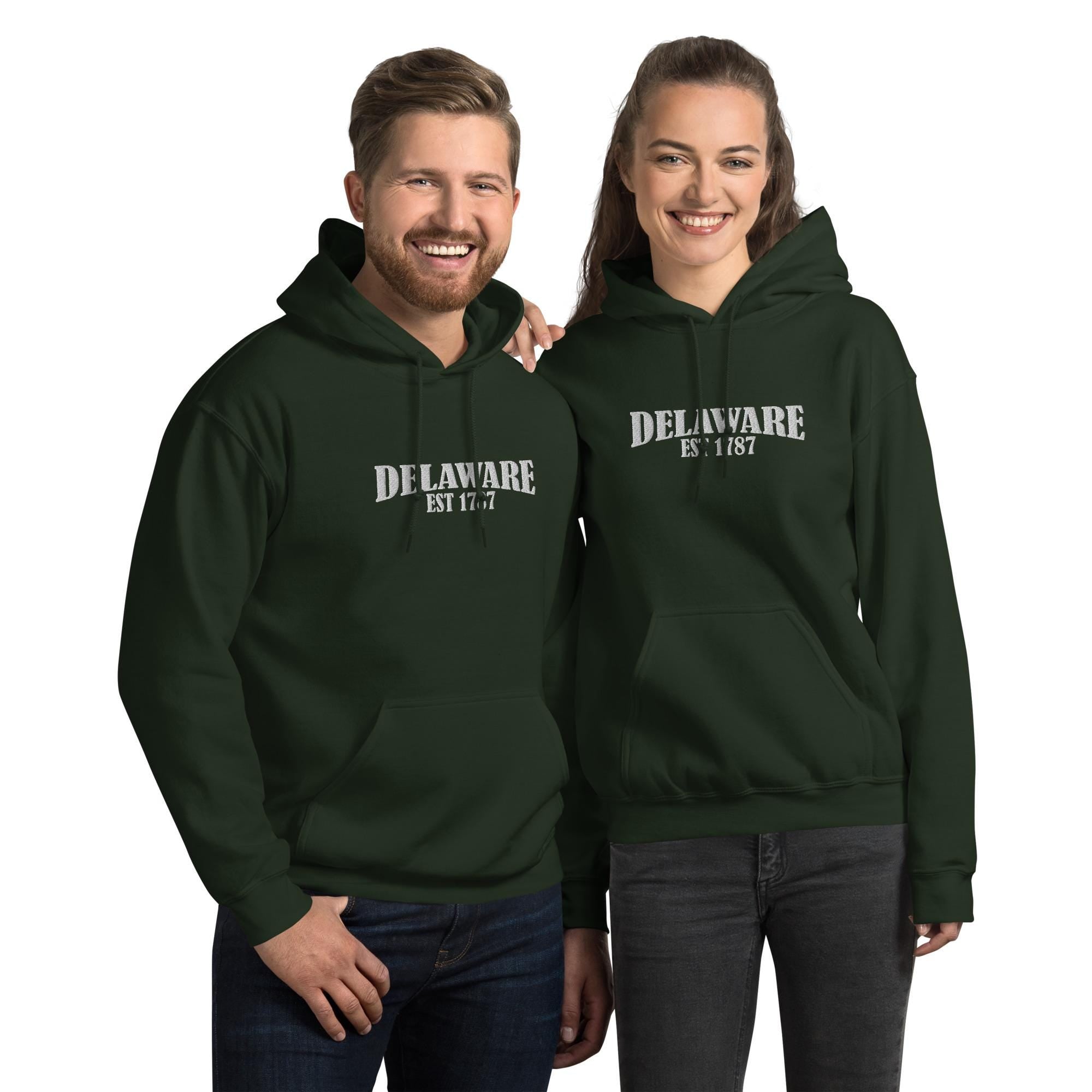 Embroidered Delaware State Hoodie