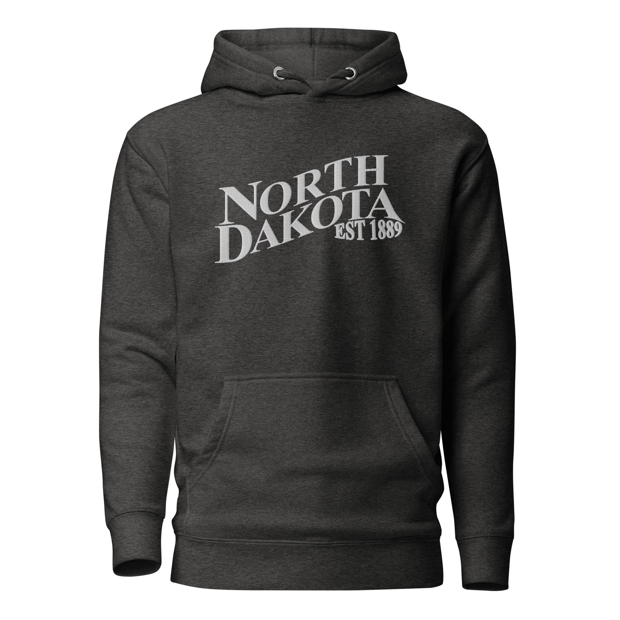 Embroidered North Dakota Premium Hoodie