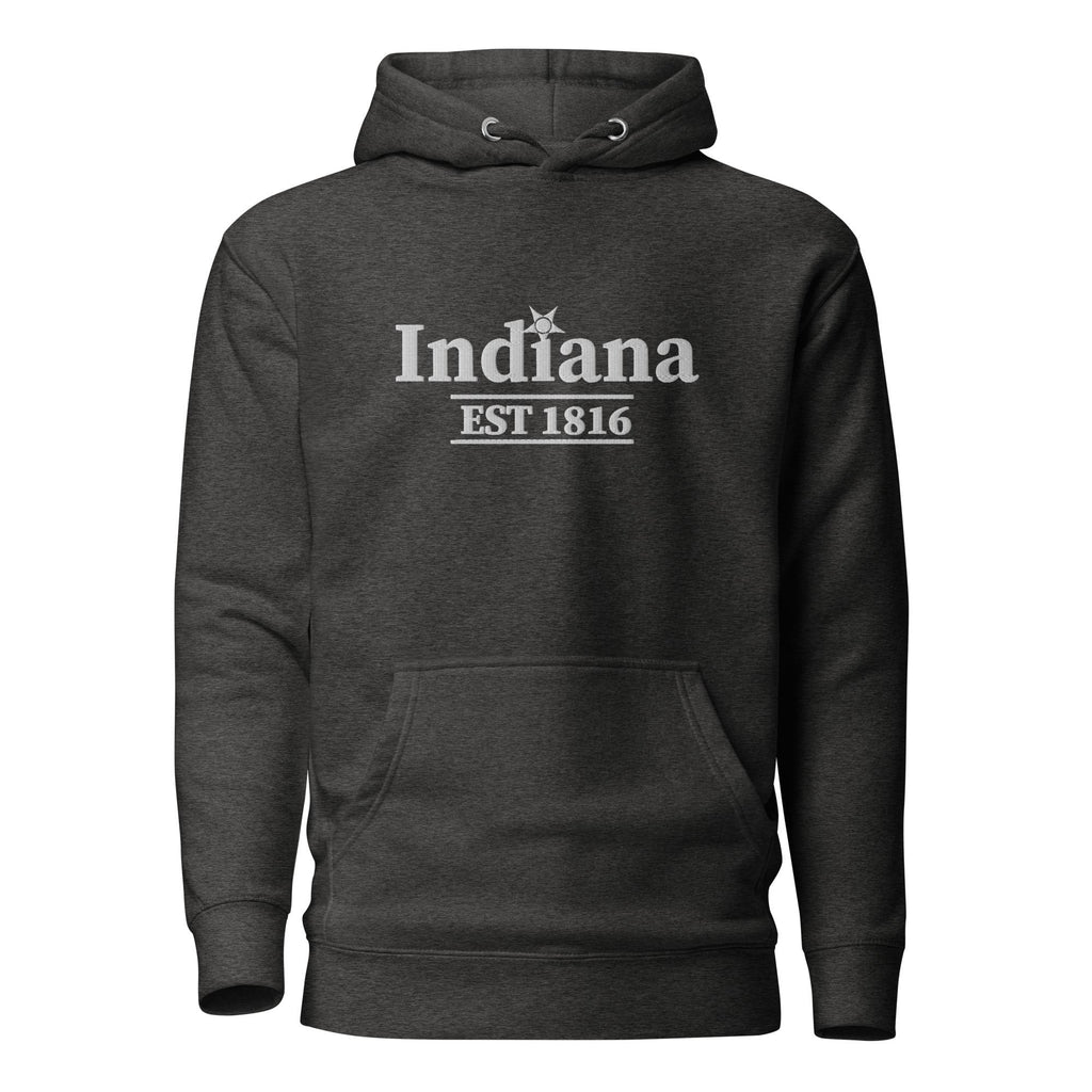 Embroidered Indiana State Premium Hoodie