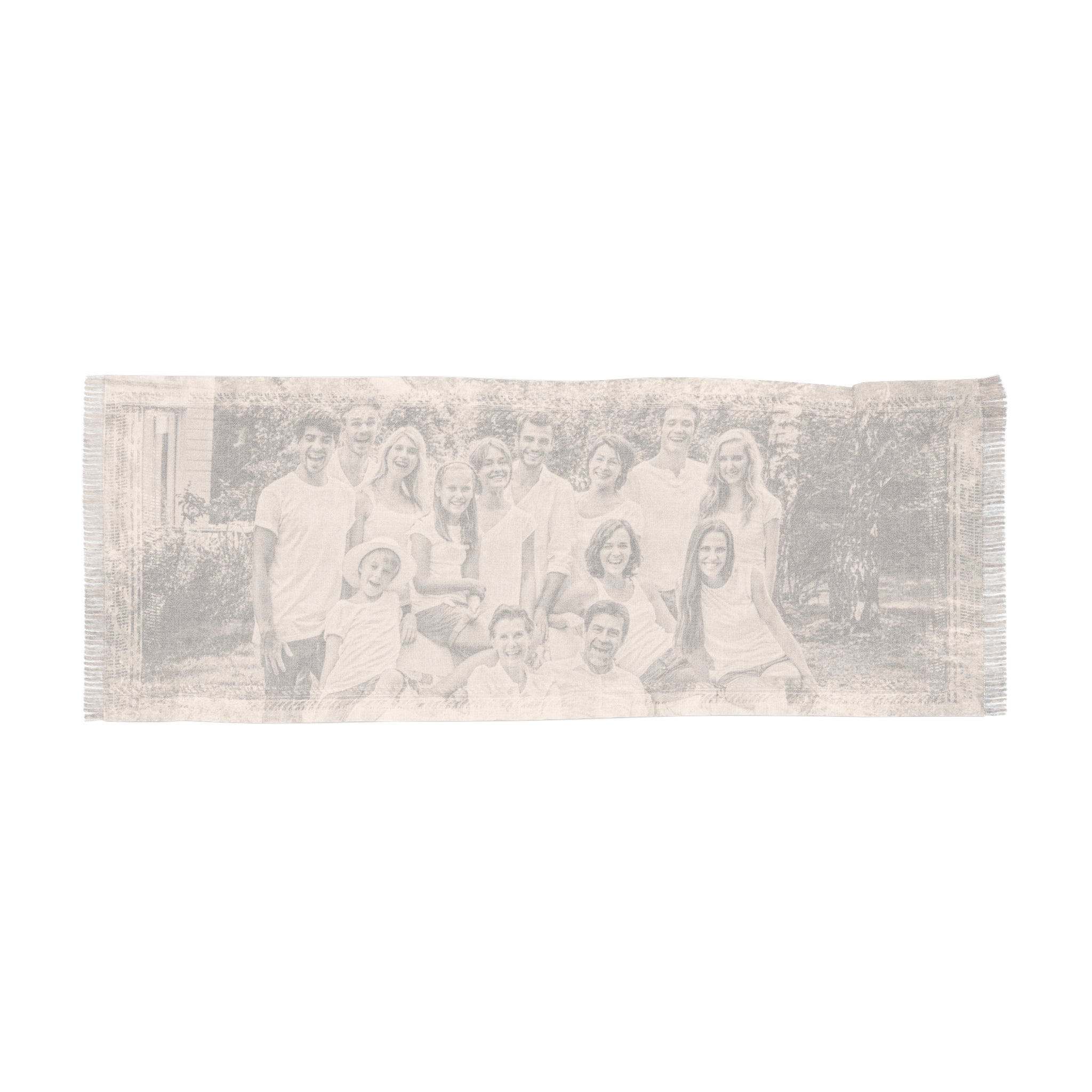 Personalized Vintage Photo Effect Woman Scarf