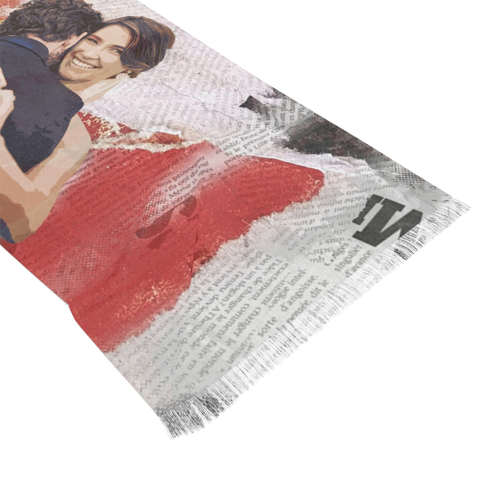 Personalized Newspaper Style Crop Character Scarf
