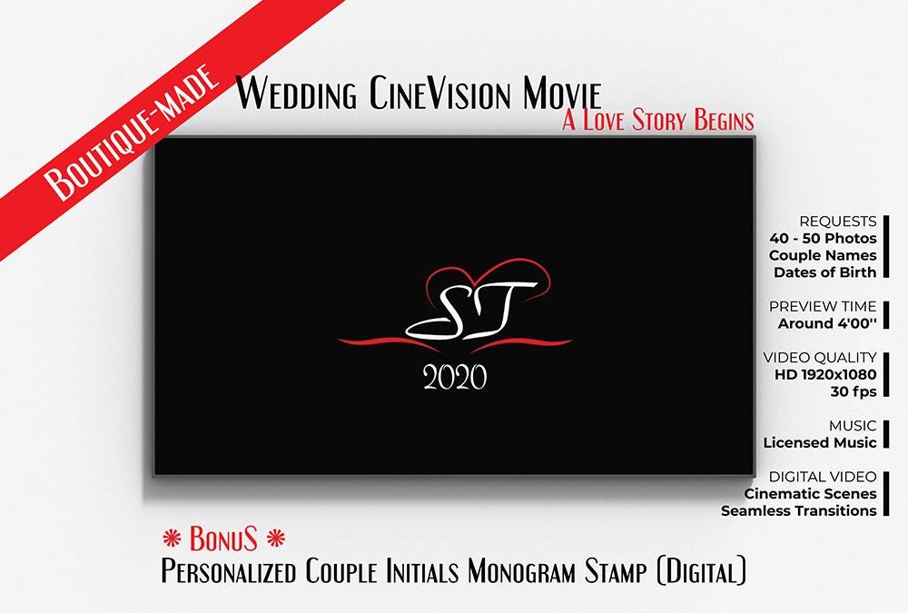 Custom Pre-Wedding Slideshow Video