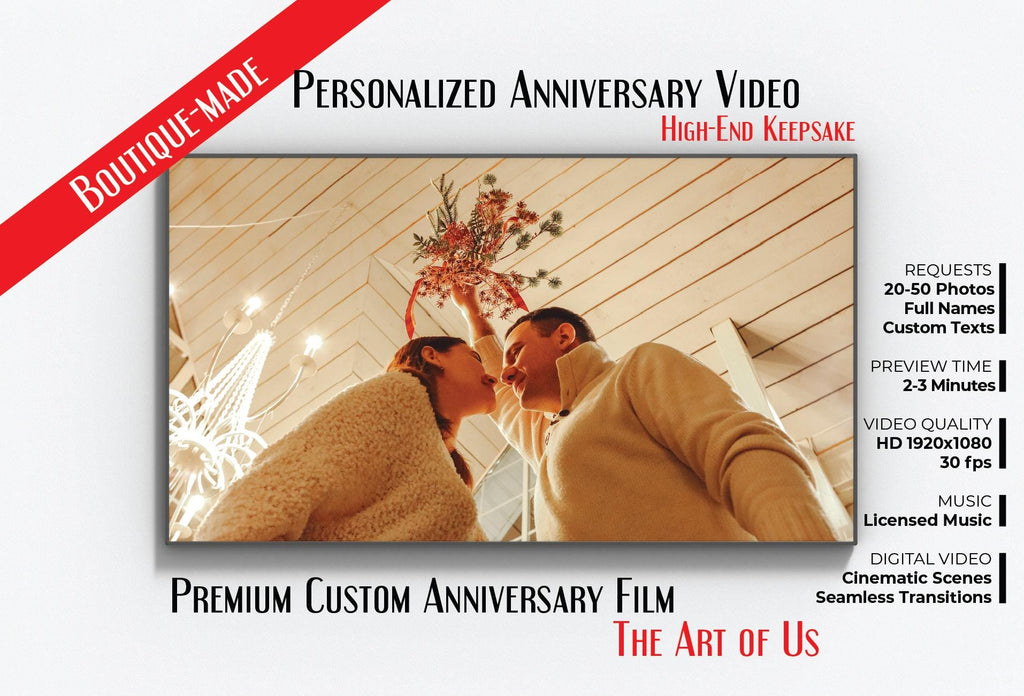 Personalized Anniversary Video Gift: Cinematic Photo Slideshow (Digital Download)