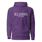 Embroidered Illinois State Premium Hoodie
