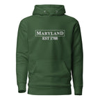 Embroidered Maryland State Premium Hoodie
