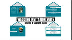 Animated Wedding Invitation Suite Videos + PDF + PNG : Glam E-Invite, RSVP Video (Digital Download)