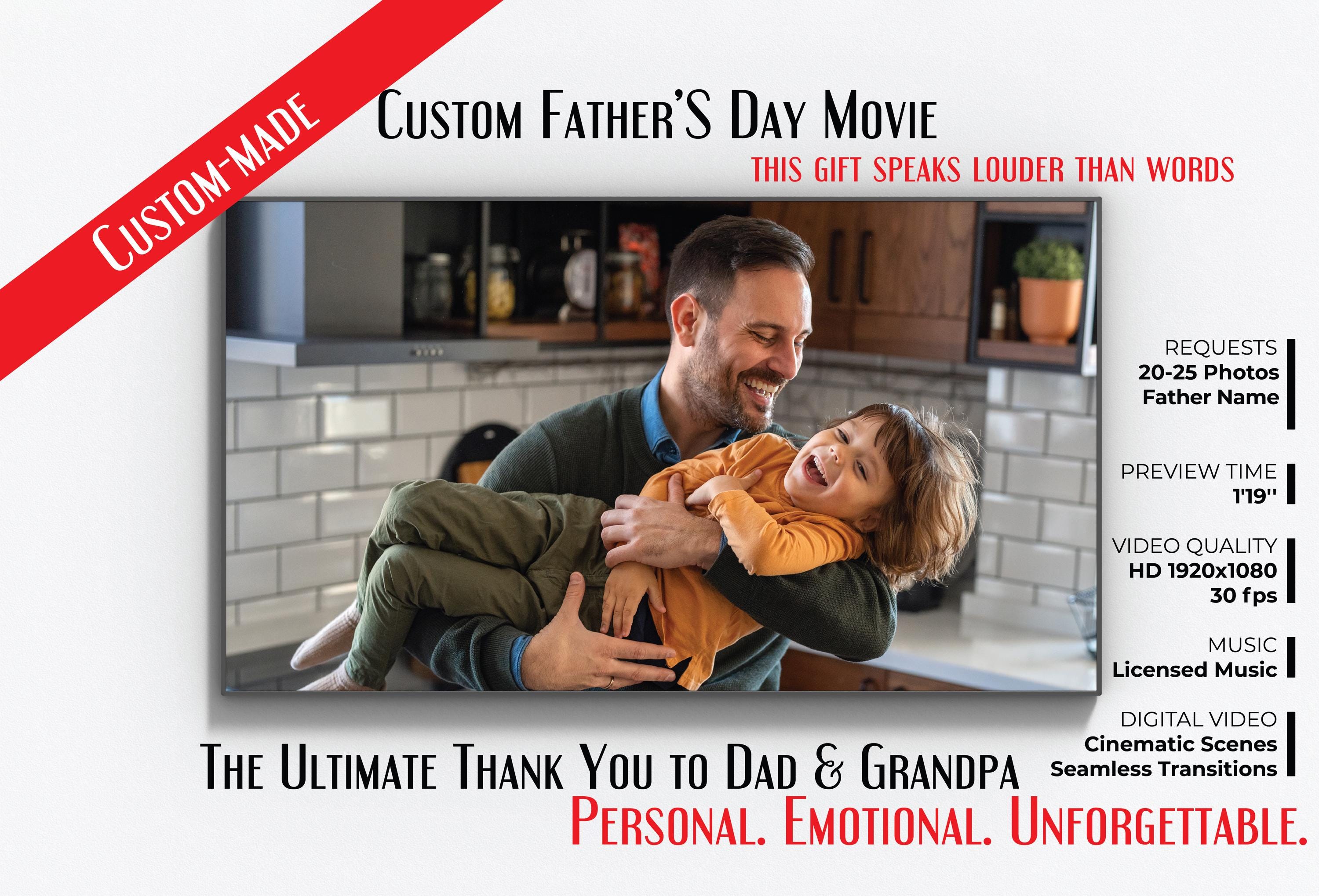 Personalized Father's Day Video Gift | Custom Family Photo Tribute (Digital Download HD 1080p Film)