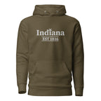 Embroidered Indiana State Premium Hoodie