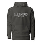 Embroidered Illinois State Premium Hoodie
