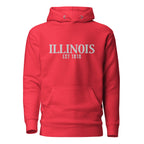 Embroidered Illinois State Premium Hoodie