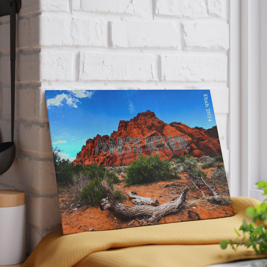 Personalized Glass Cutting Board: Custom Kitchen Decor, Photo Printed Gift