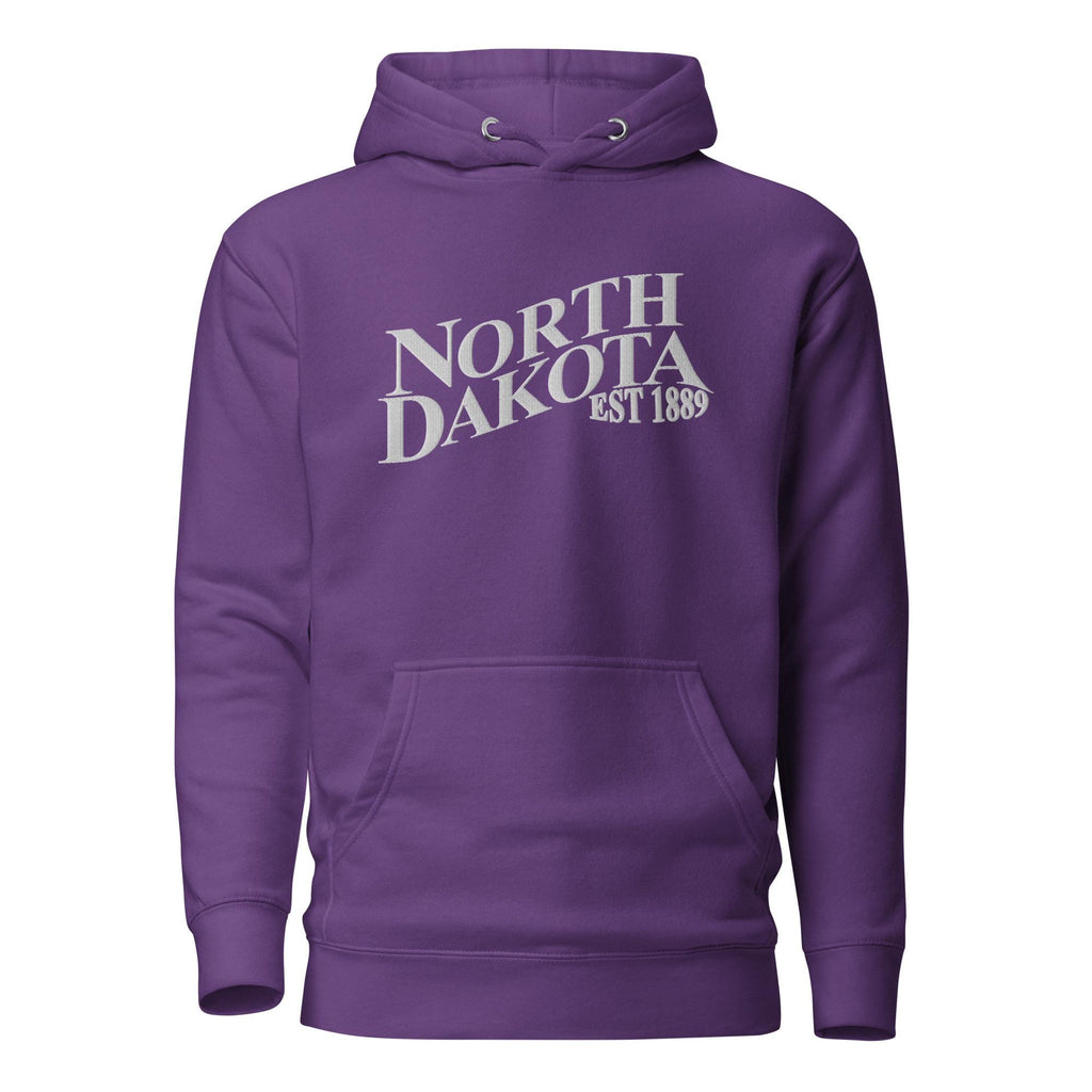 Embroidered North Dakota Premium Hoodie