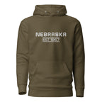 Embroidered Nebraska State Premium Hoodie