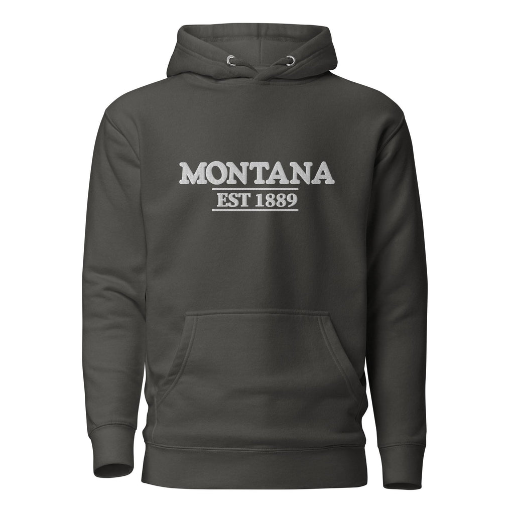 Embroidered Montana State Premium Hoodie