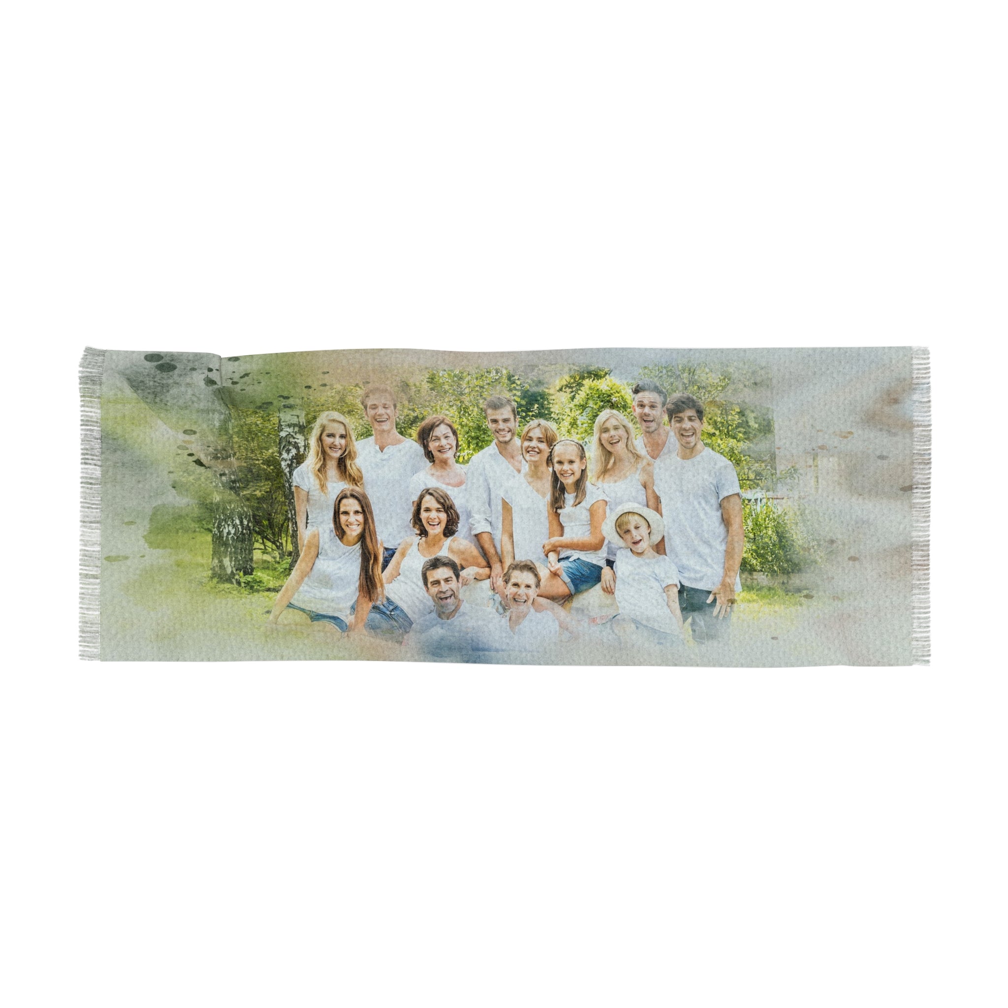 Personalized Watercolor Effect Woman Scarf