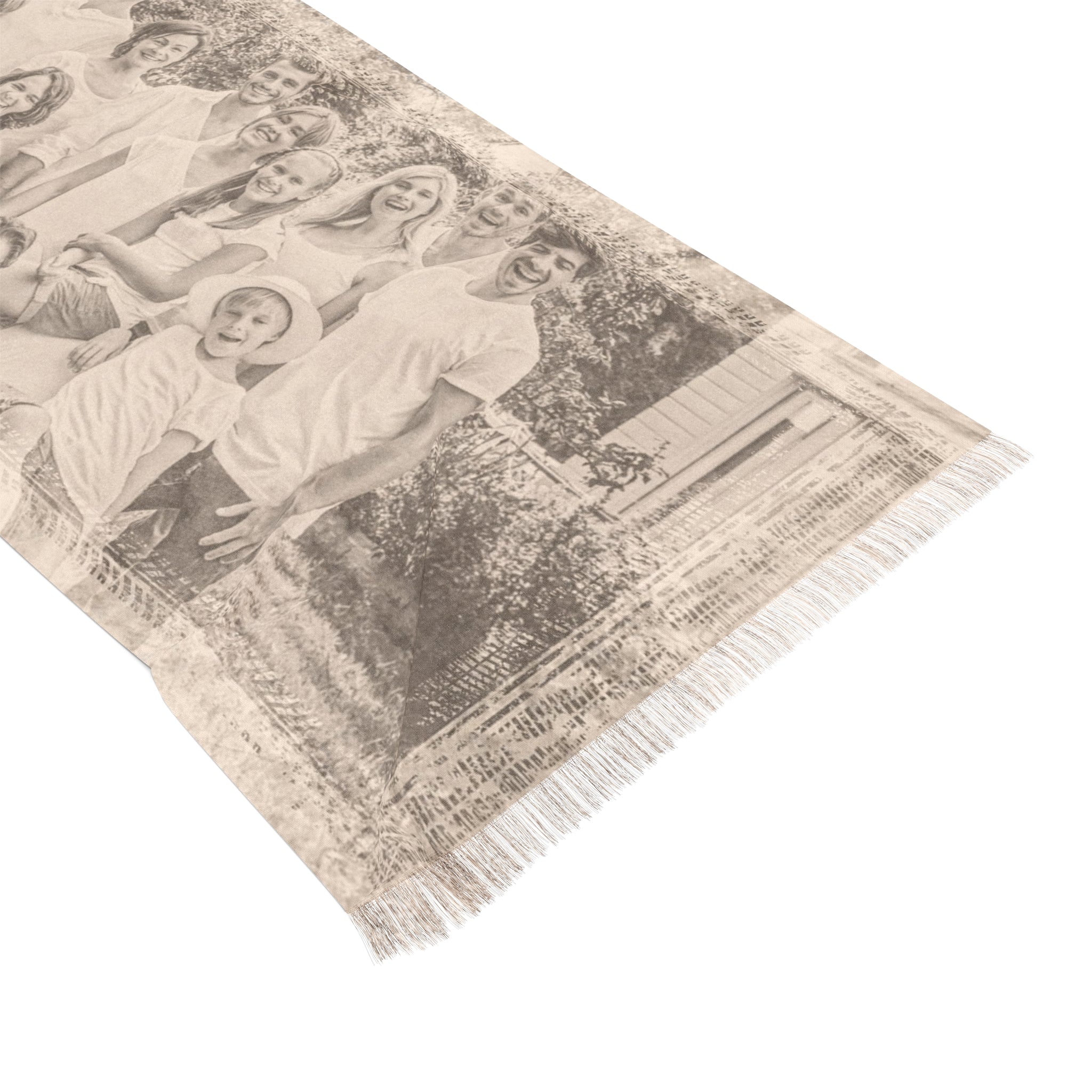 Personalized Vintage Photo Effect Woman Scarf