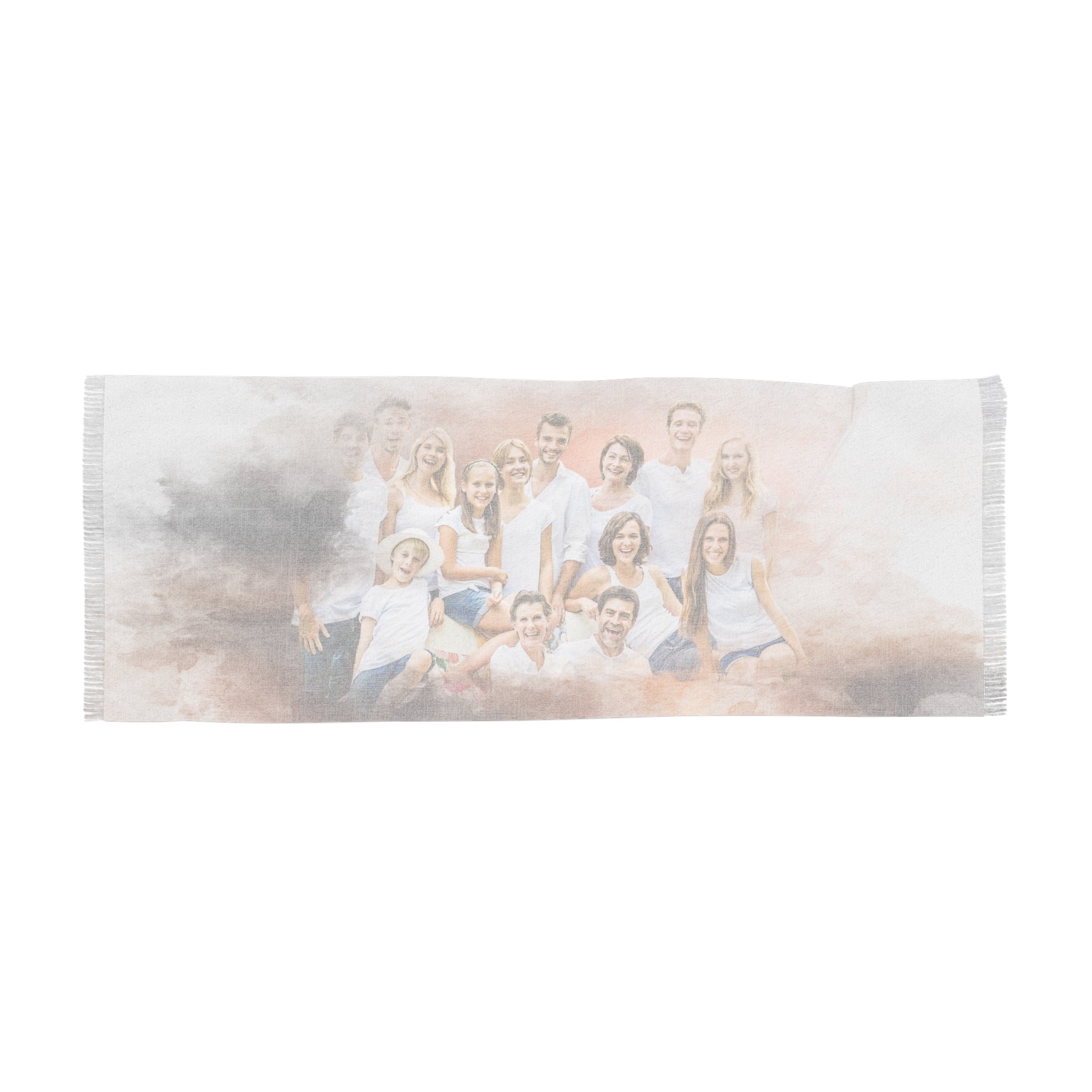 Personalized Watercolor Crop Effect Woman Scarf