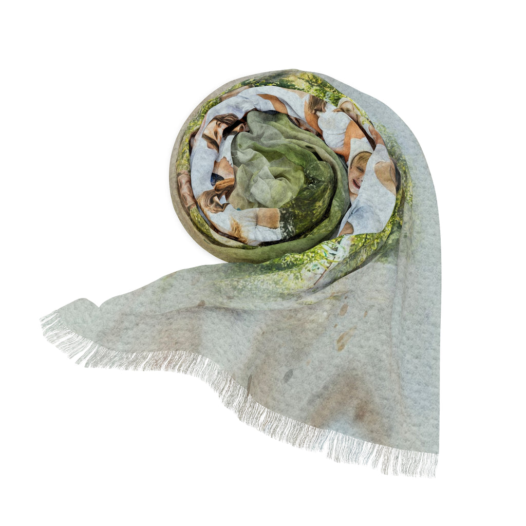 Personalized Watercolor Effect Woman Scarf