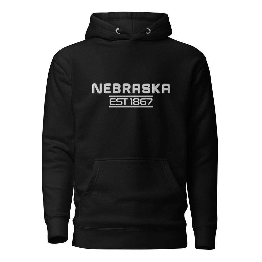Embroidered Nebraska State Premium Hoodie