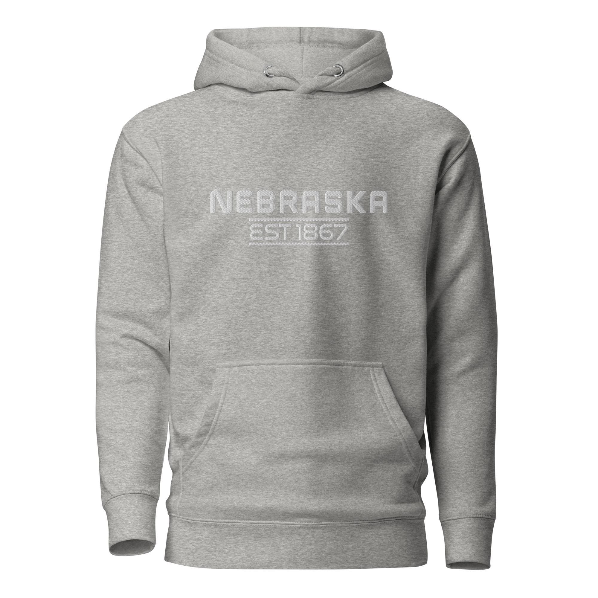 Embroidered Nebraska State Premium Hoodie