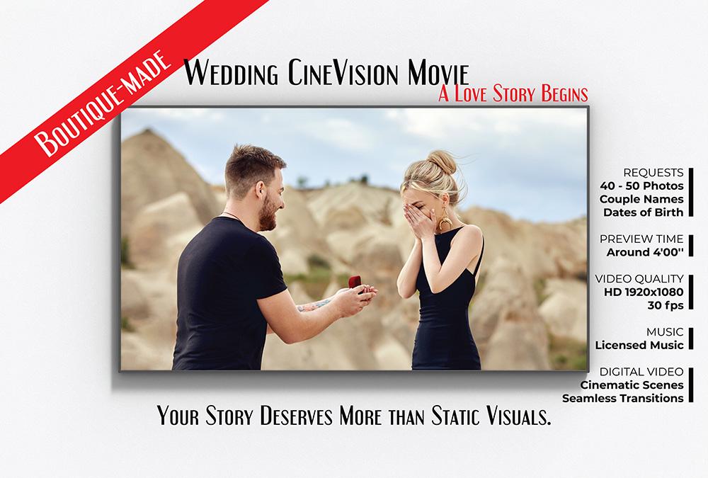 Custom Pre-Wedding Slideshow Video – Cinematic Couple Love Story | Digital Download
