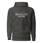 Embroidered Maryland State Premium Hoodie