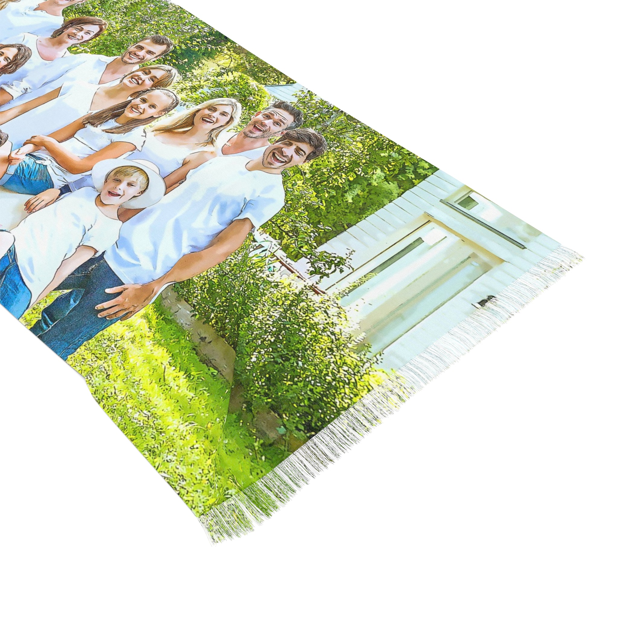 Personalized Cartoonize Effect Woman Scarf