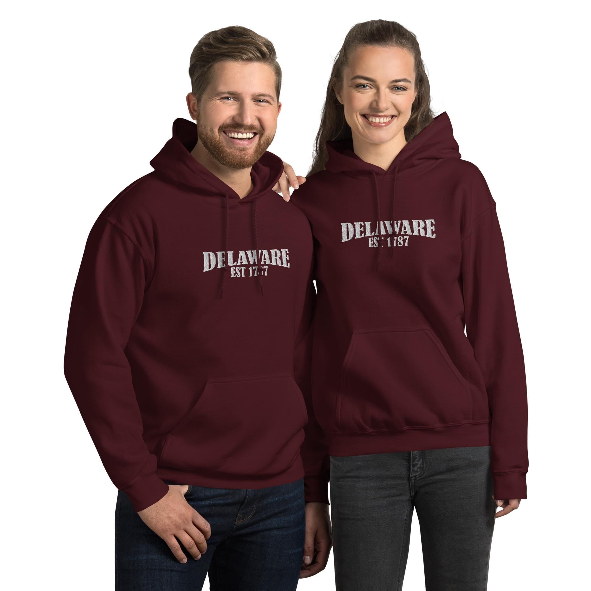 Embroidered Delaware State Hoodie