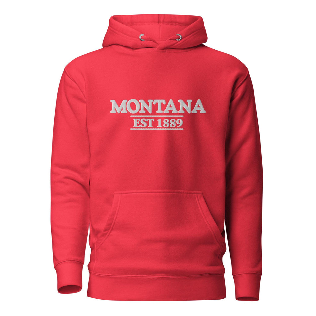 Embroidered Montana State Premium Hoodie