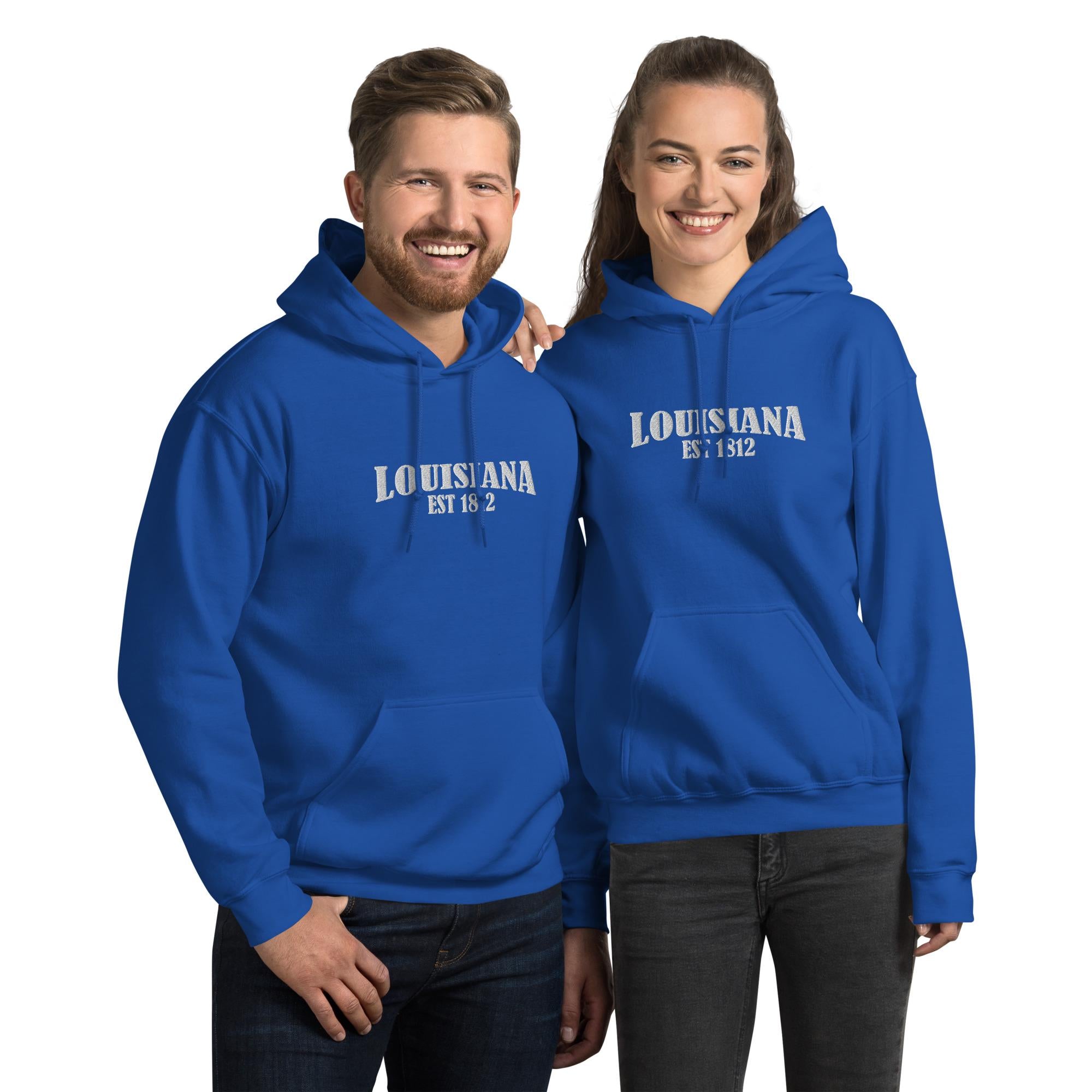 Embroidered Louisiana State Hoodie