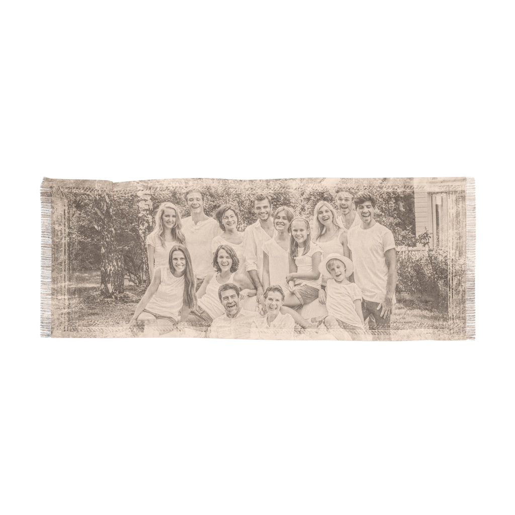 Personalized Vintage Photo Effect Woman Scarf