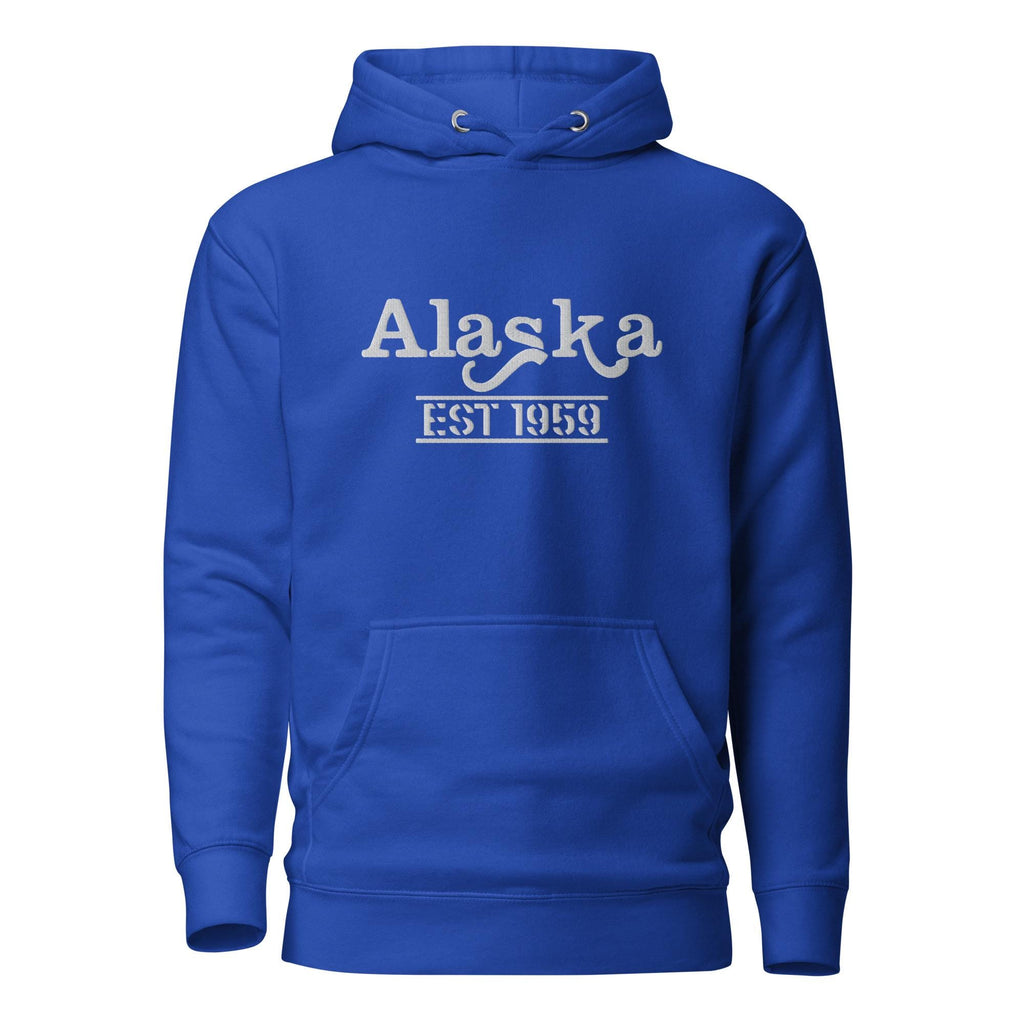 Embroidered Alaska State Premium Hoodie