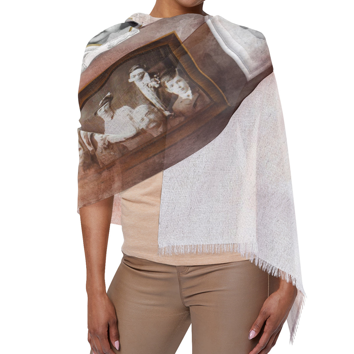 Personalized Ancestry Photo Frames Scarf