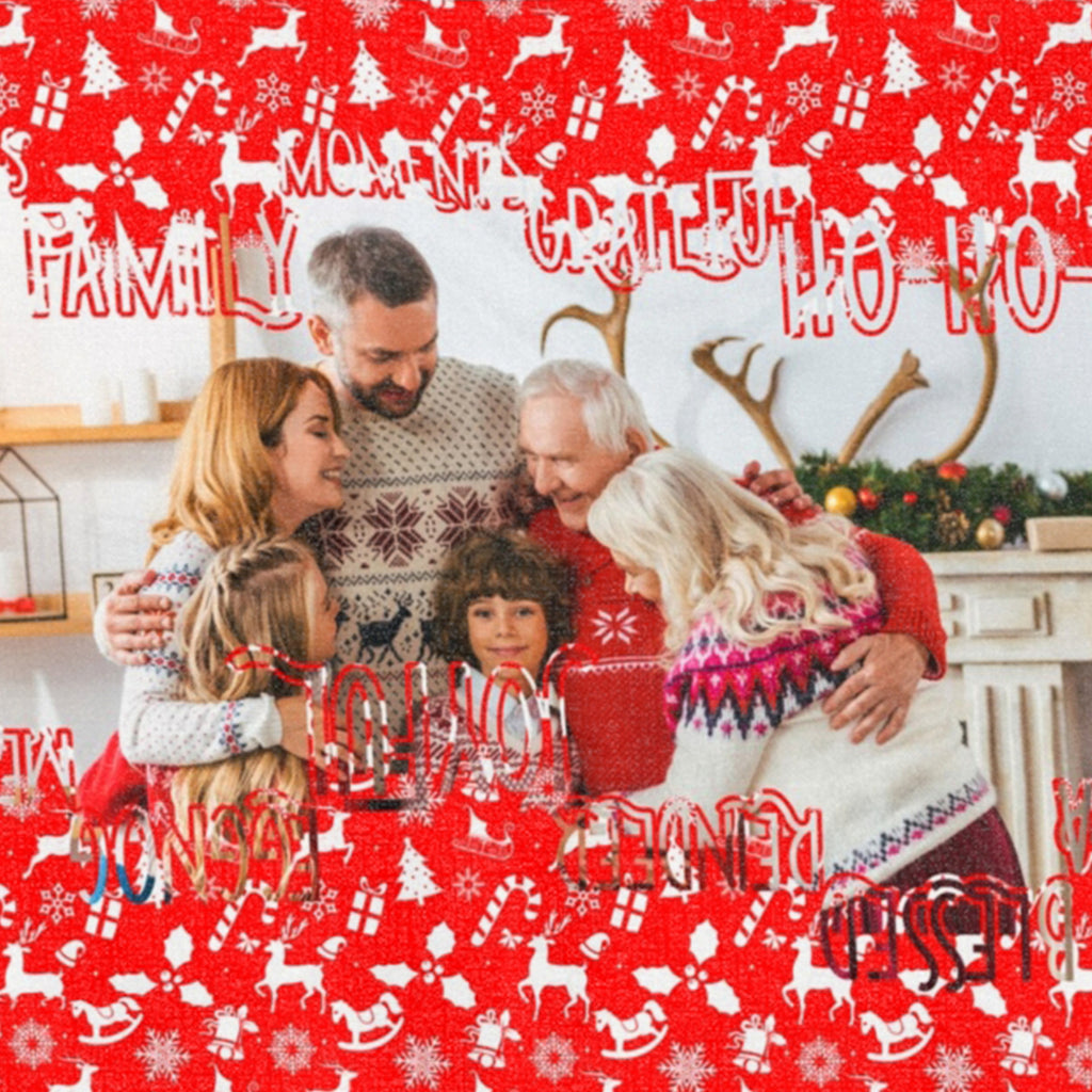 Personalized Christmas Photo Printed Scarf