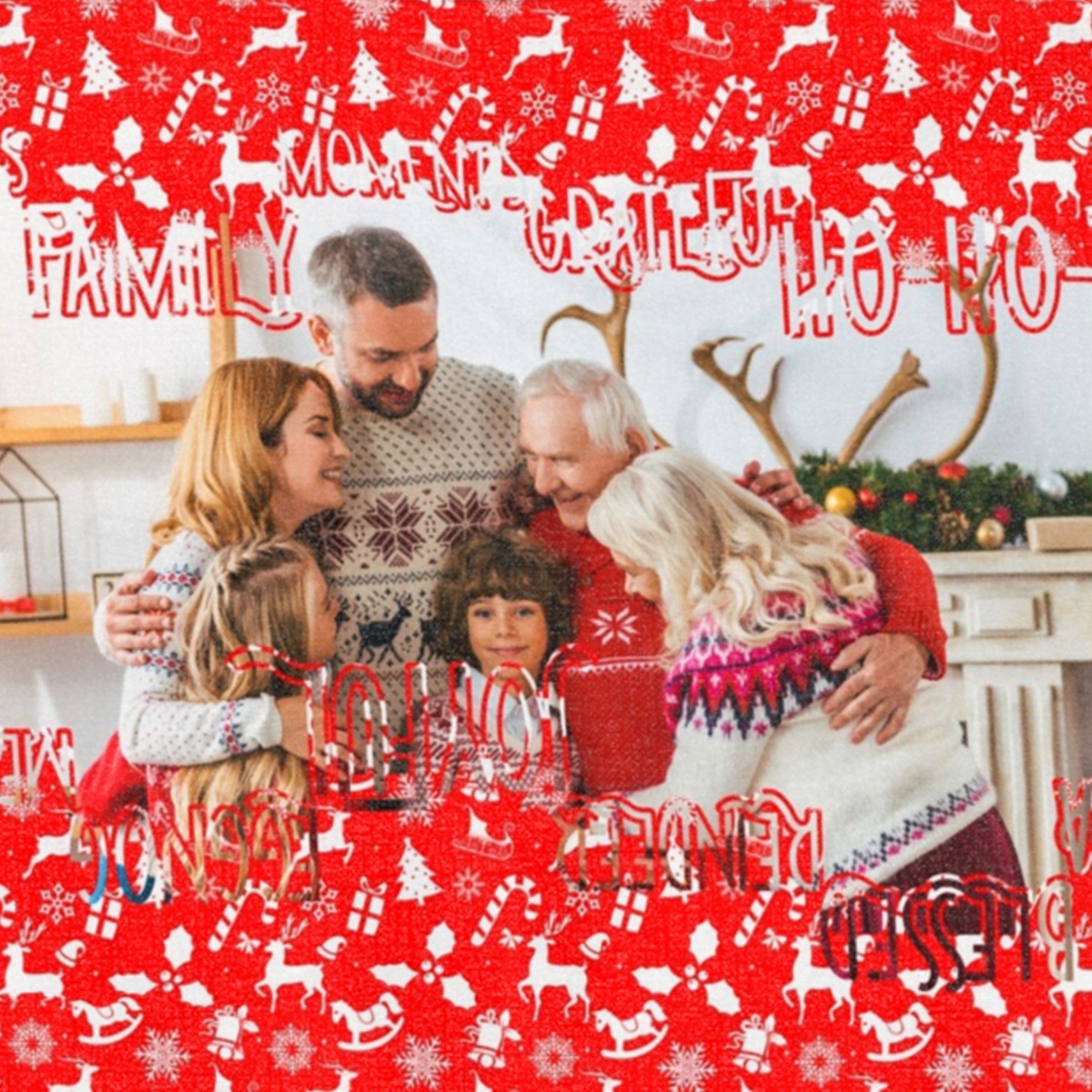 Personalized Christmas Photo Printed Scarf