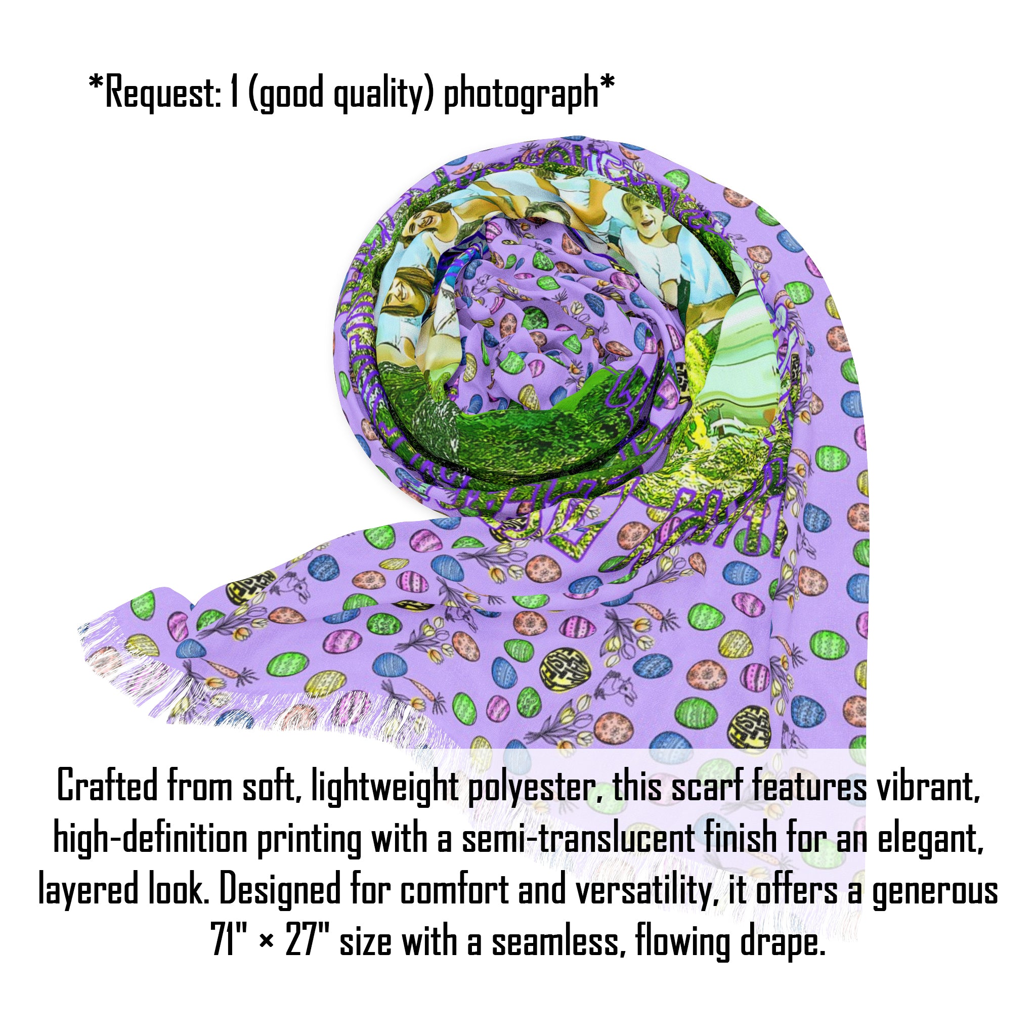 Personalized Easter Design Scarf