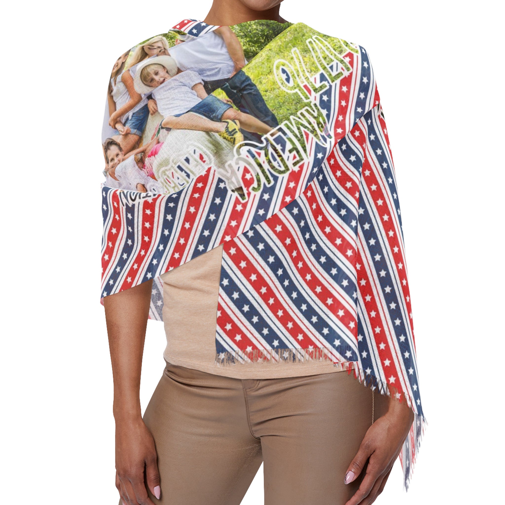 Personalized Fourth of July Design Scarf