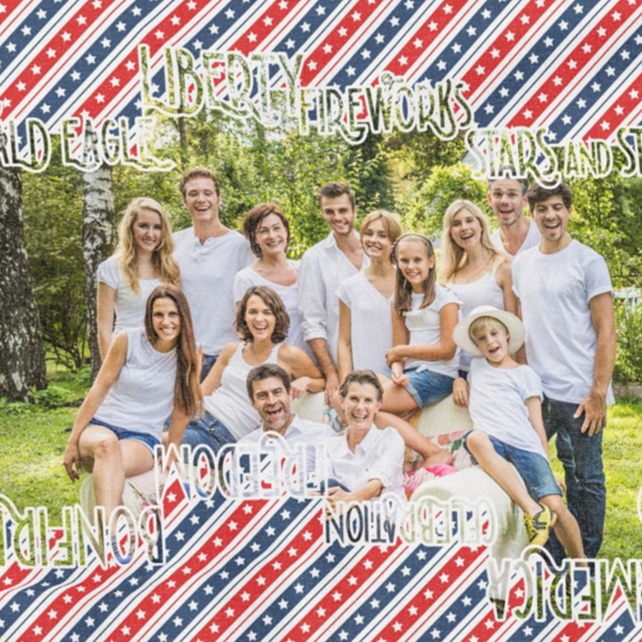 Personalized Fourth of July Design Scarf
