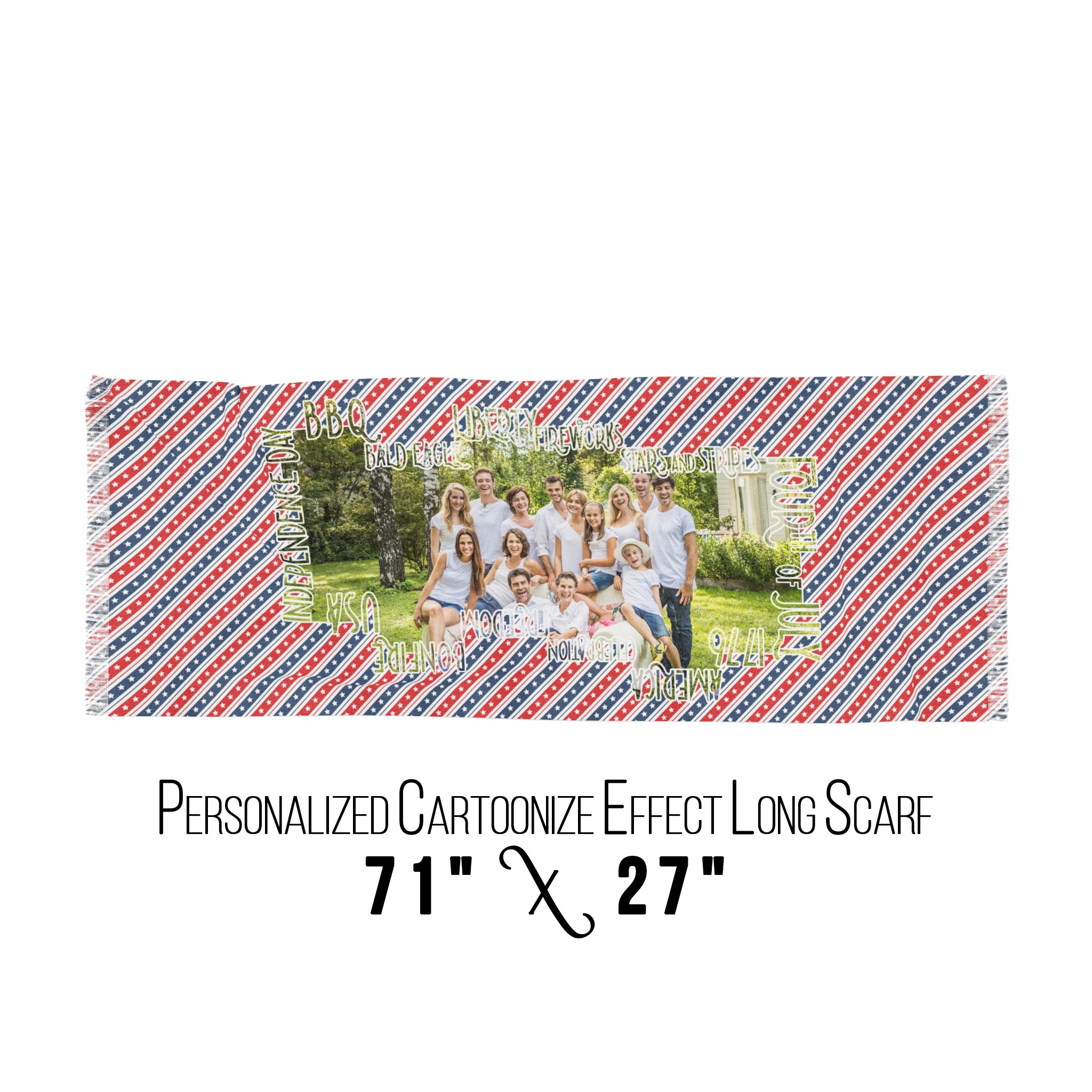 Personalized Fourth of July Design Scarf