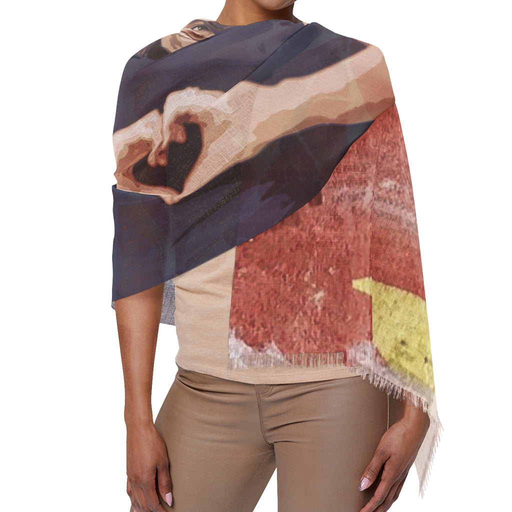 Personalized Newspaper Style Crop Character Scarf