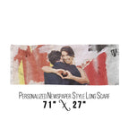 Personalized Newspaper Style Crop Character Scarf