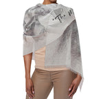 Personalized Pencil Sketch Effect Woman Scarf