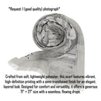 Personalized Pencil Sketch Effect Woman Scarf