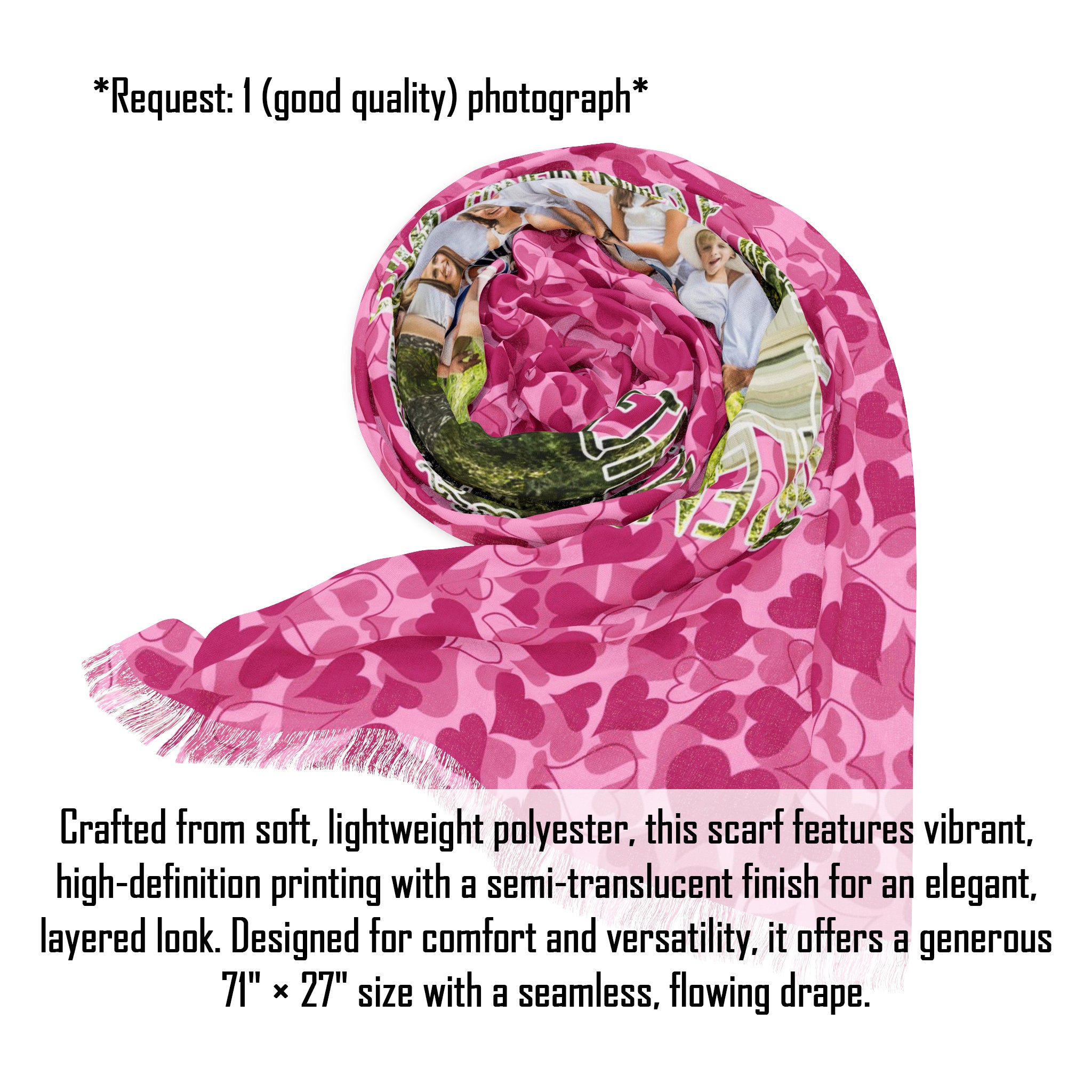 Personalized Valentines Day Scarf
