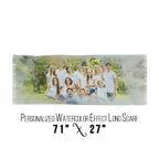 Personalized Watercolor Effect Woman Scarf