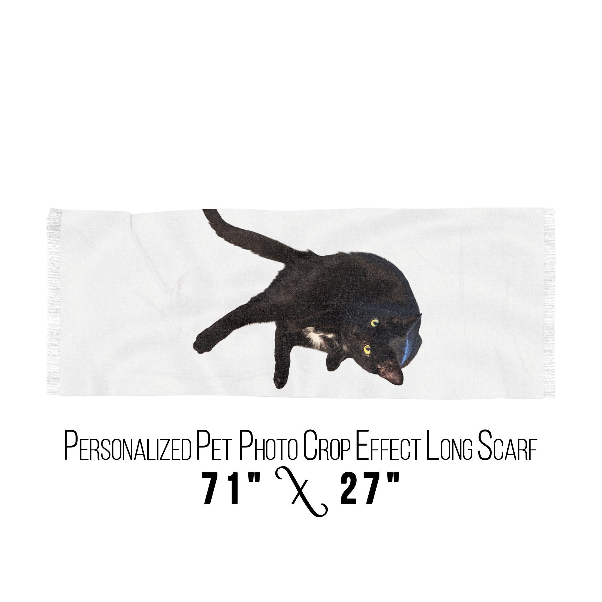 Personalized Pet Friend Crop Character Woman Scarf