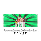 Personalized Cartoonize Crop Effect Woman Scarf