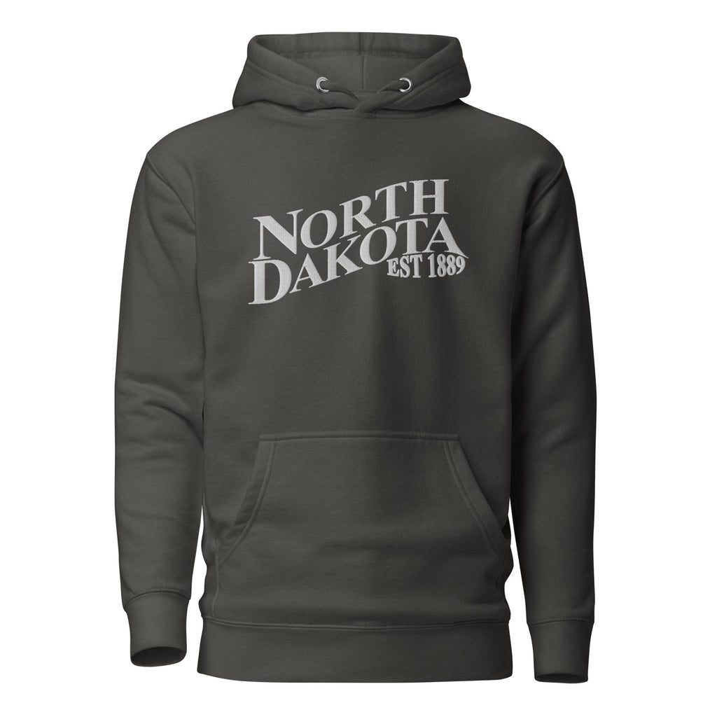 Embroidered North Dakota Premium Hoodie