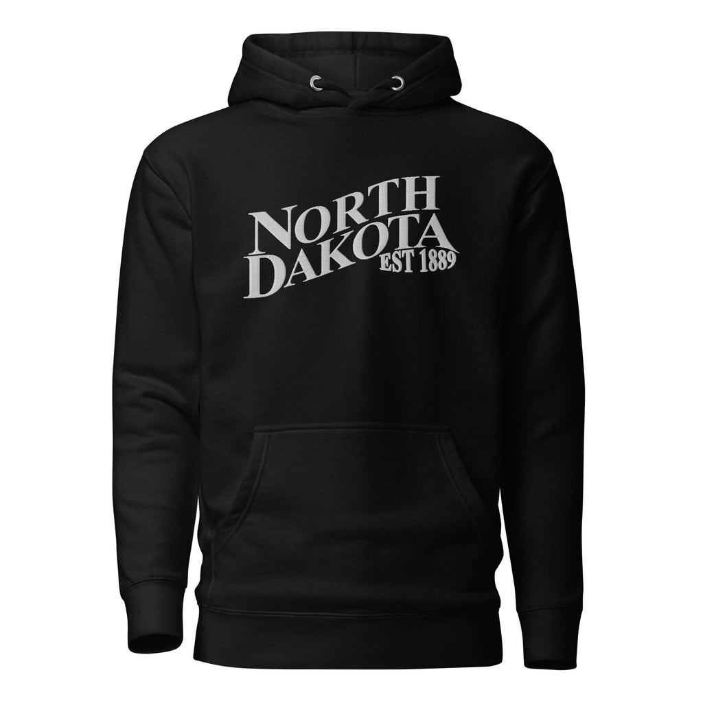 Embroidered North Dakota Premium Hoodie
