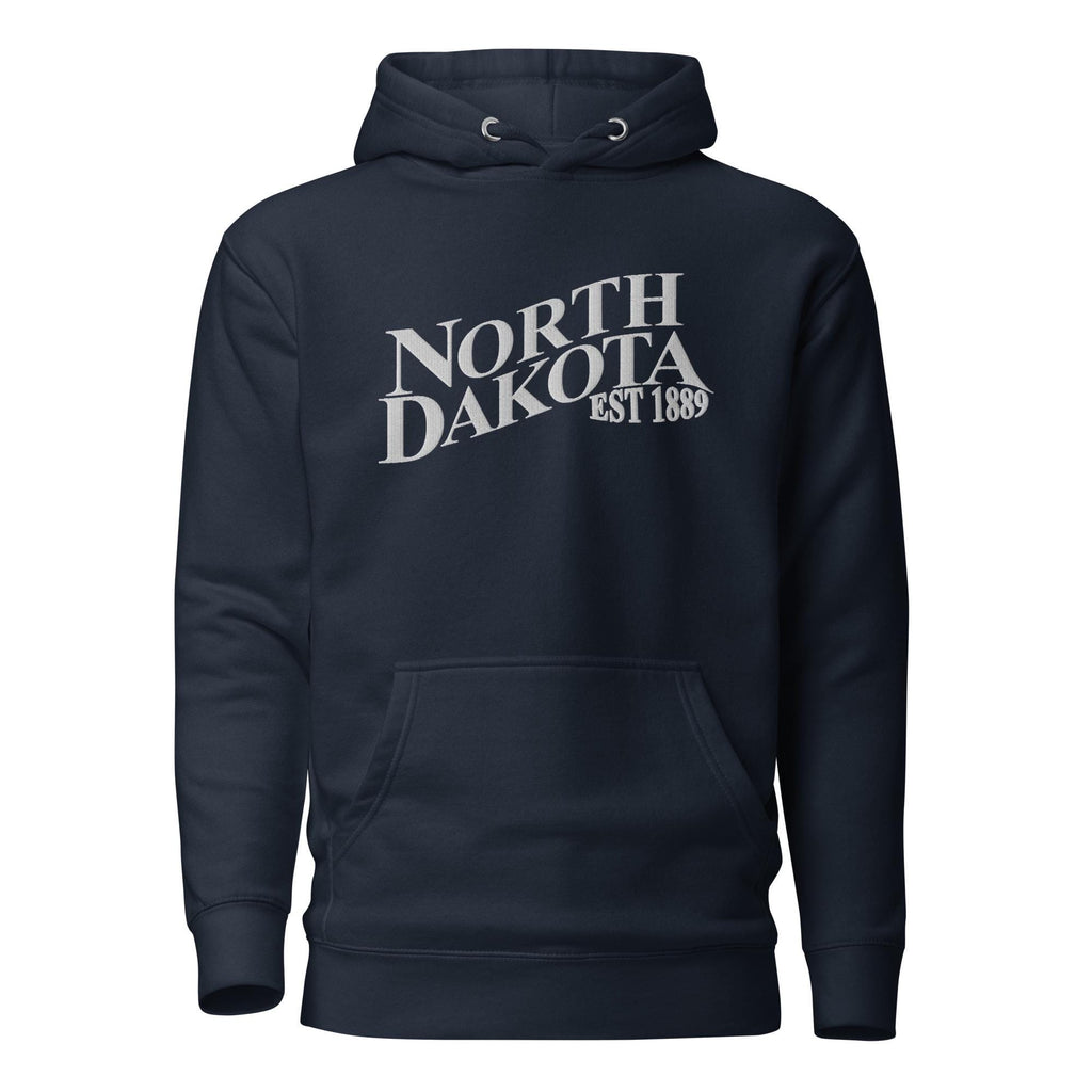 Embroidered North Dakota Premium Hoodie
